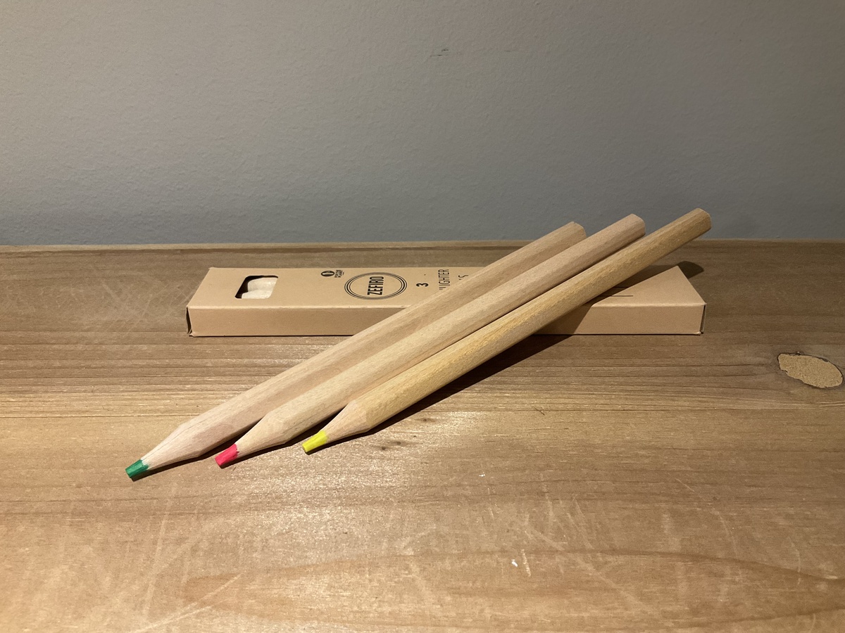 Zefiro - Highlighter Pencils (3-pack) certified beech wood