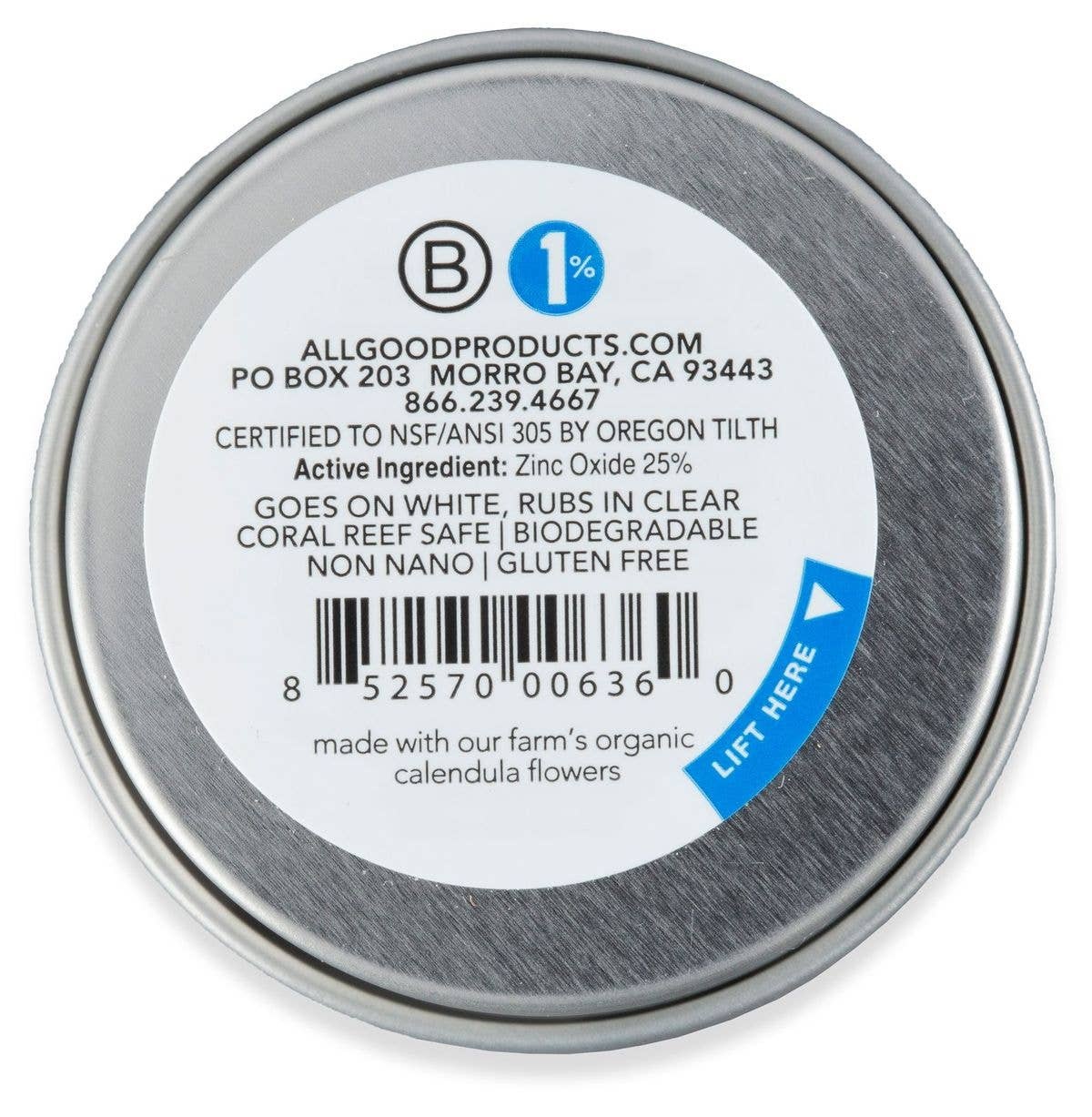 All Good Body Care – SPF 50+ Mineral Sunscreen Butter 852570006360 All Good Body Care - SPF 50+ Mineral Sunscreen Butter organic ingredients - image 2