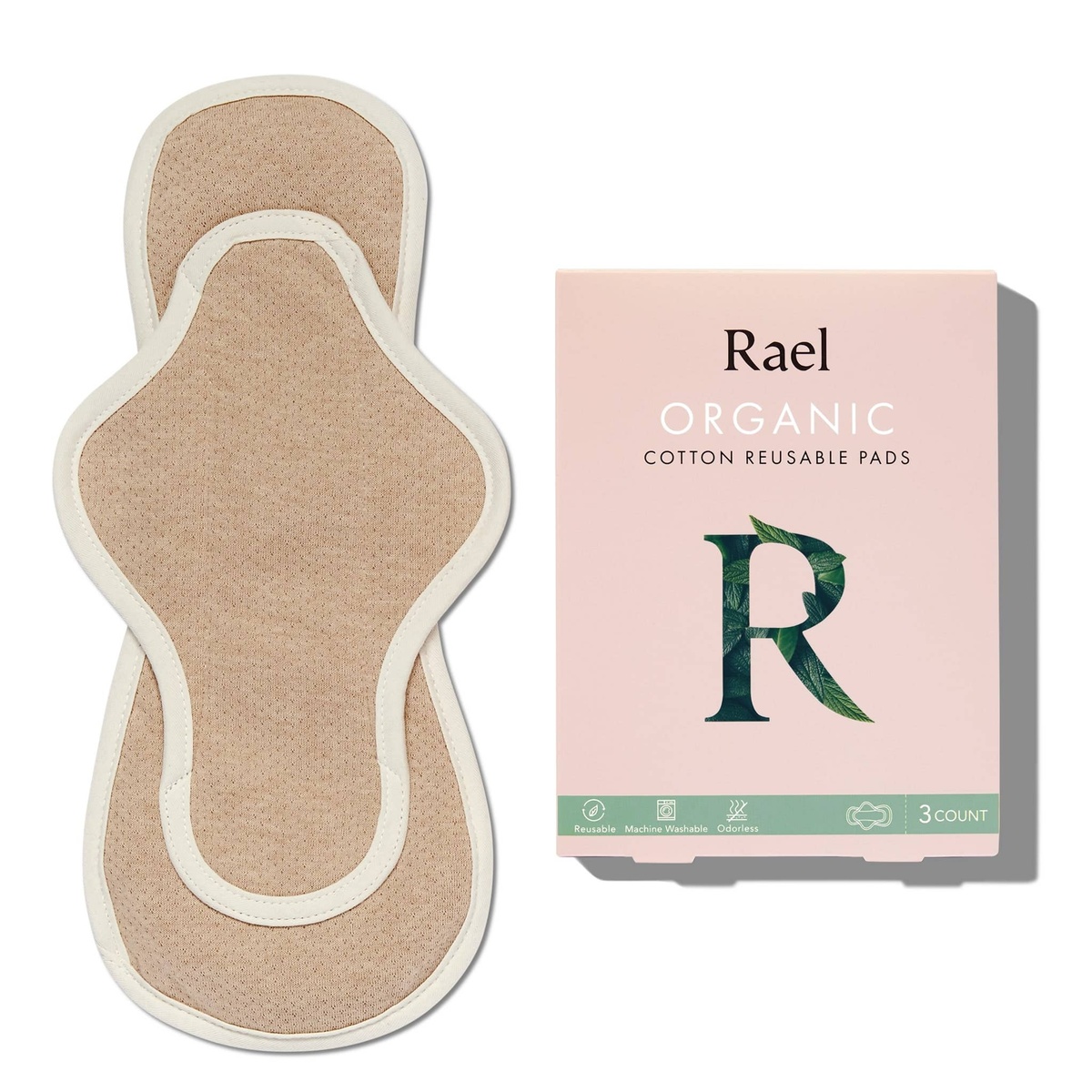 Rael Organic Cotton Reusable Pads organic cotton top - image 6