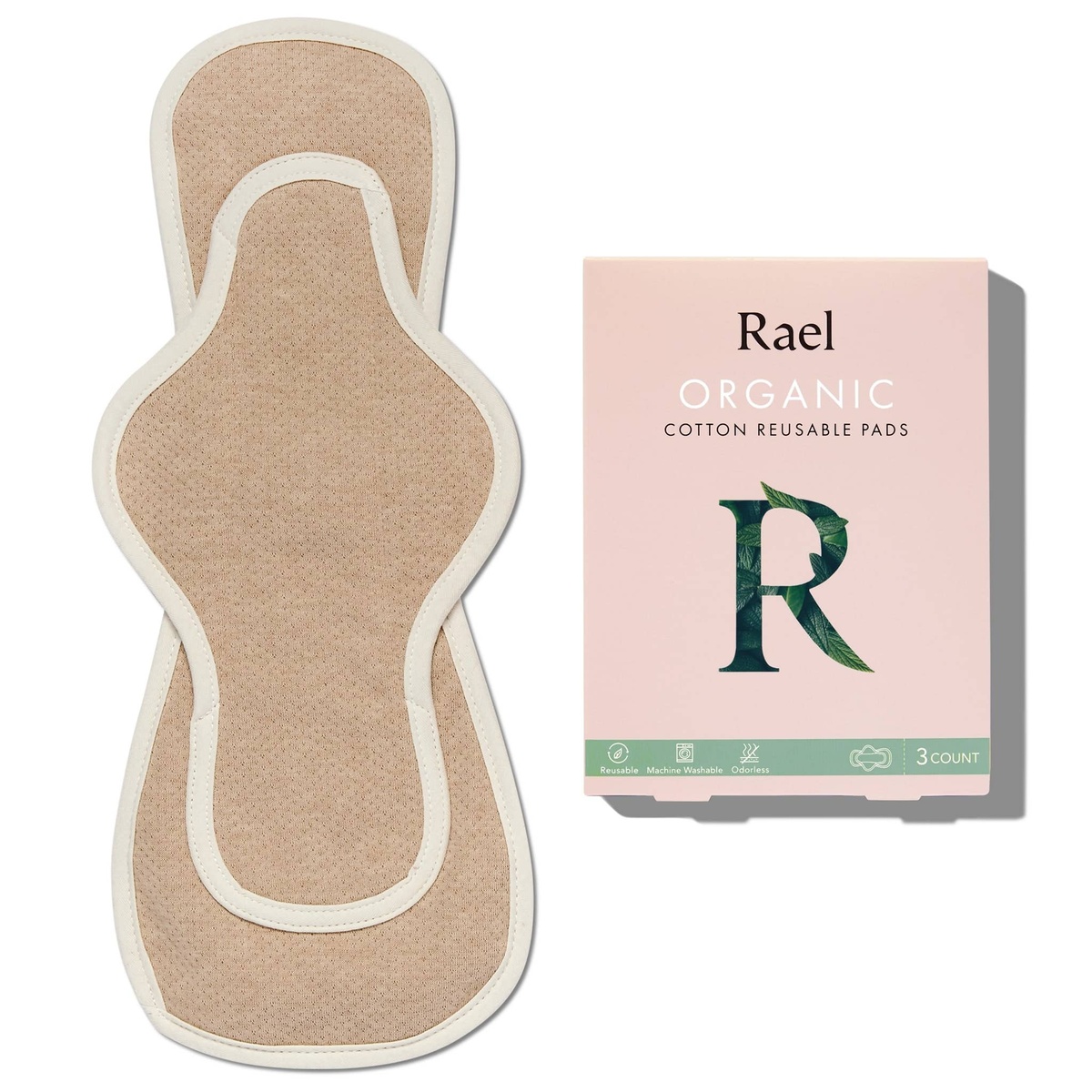 Rael Organic Cotton Reusable Pads organic cotton top - image 4