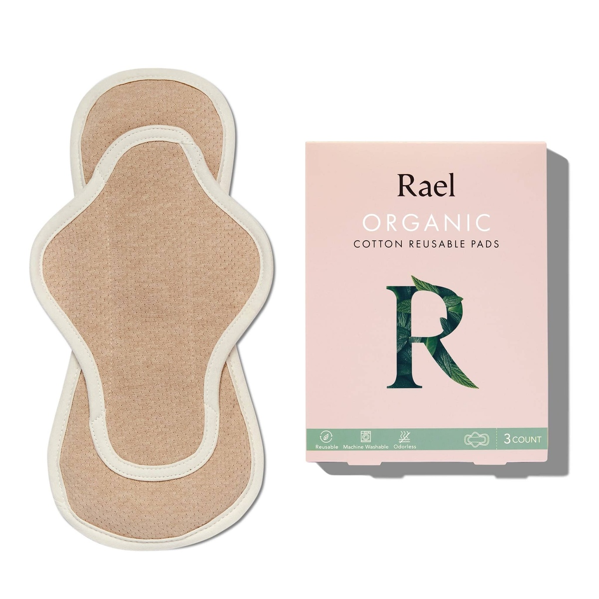 Rael Organic Cotton Reusable Pads organic cotton top - image 5