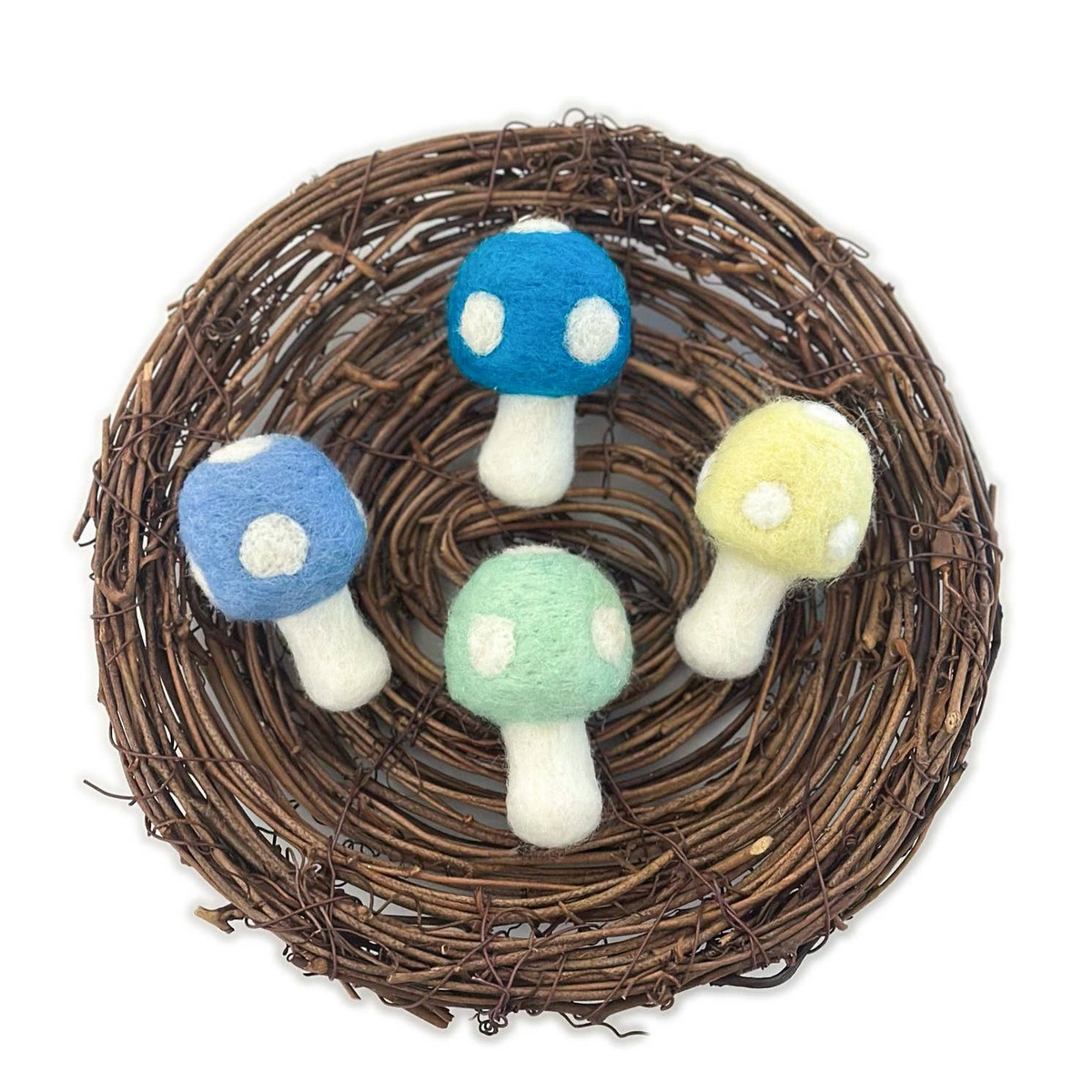 Friendsheep -Mushrooms Felt Wool Eco Pet Toys or Air Fresheners cruelty-free new zealand wool - image 2