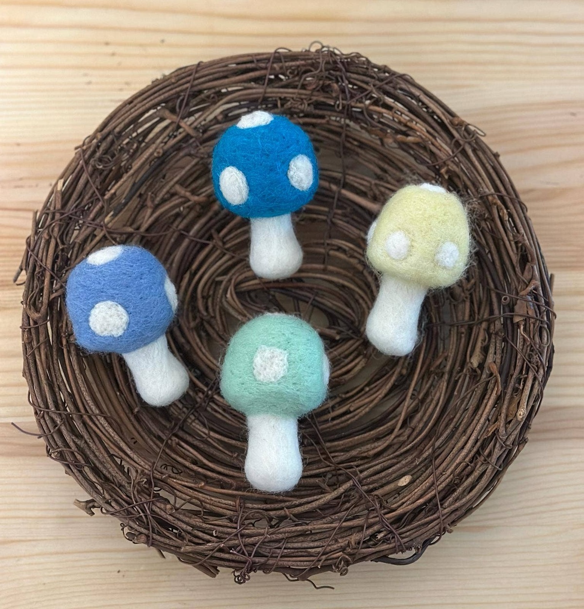 Friendsheep -Mushrooms Felt Wool Eco Pet Toys or Air Fresheners cruelty-free new zealand wool