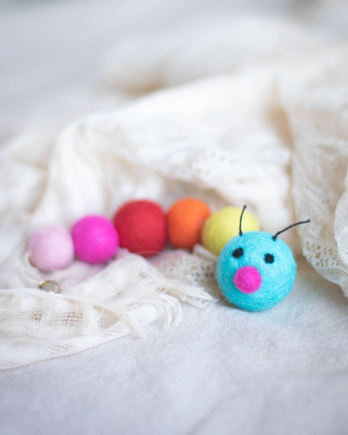 Friendsheep - RAINBOW Caterpillar Eco Wool Pet Toys cruelty-free - image 2