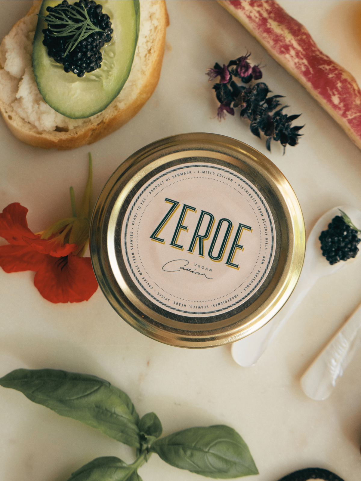 Zeroe Caviar - Plant-Based Caviar, 50g Jar (Vegan, Kosher)