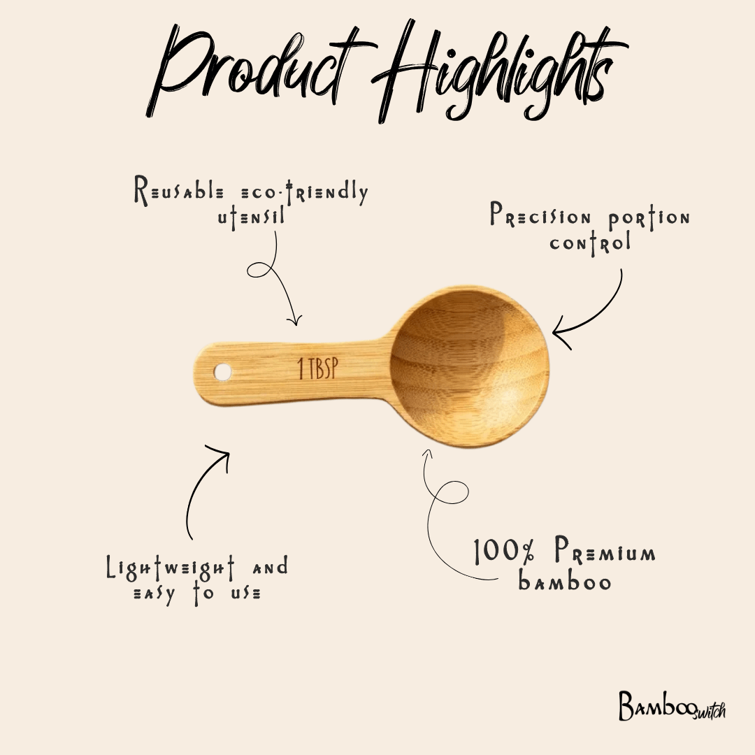 Bamboo Switch - Bamboo 1 TBSP Measuring Spoon reusable - image 4
