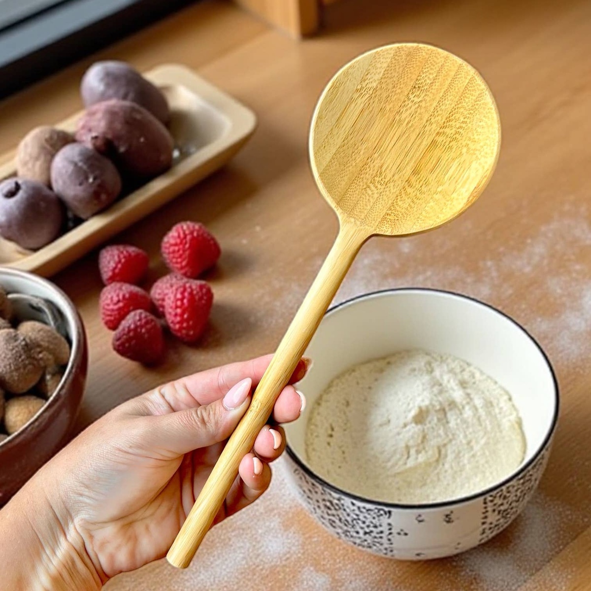 Bamboo Switch - Bamboo Serving Spoon, Circle fast-growing bamboo