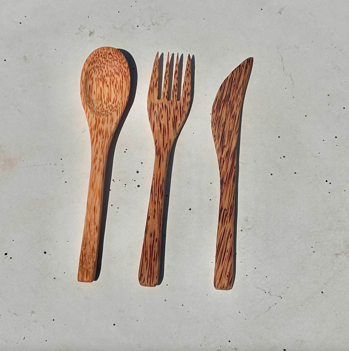 Bamboo Switch - Coconut Utensils | Fork, Knife, Spoon (Sold Individually) reclaimed coconut shells