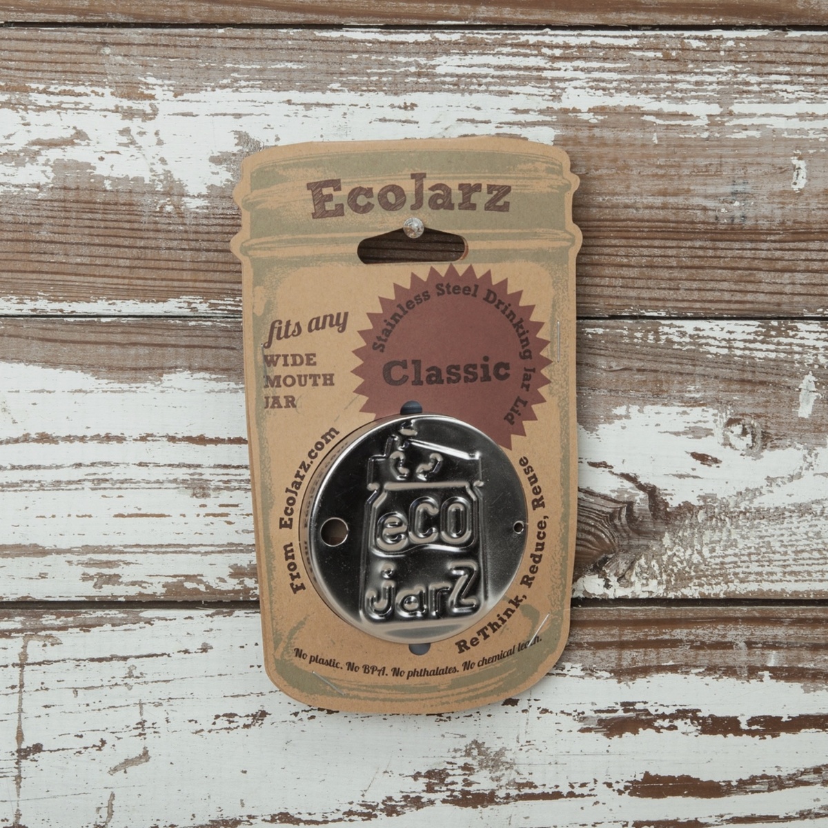 EcoJarz - Stainless Steel Drinking Mason Jar Lid (Lid Only) bpa-free - image 6