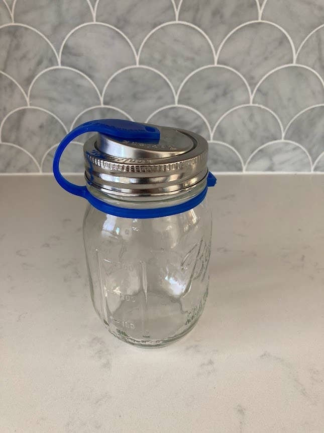EcoJarz – Stainless Steel Regular Mouth Drinking Lid (with pop-top) EcoJarz - Stainless Steel Regular Mouth Drinking Lid (with pop-top) - image 4