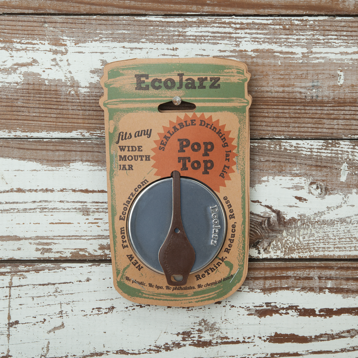 EcoJarz - Stainless Steel Wide Mouth Drinking Lid (with pop-top) - image 4