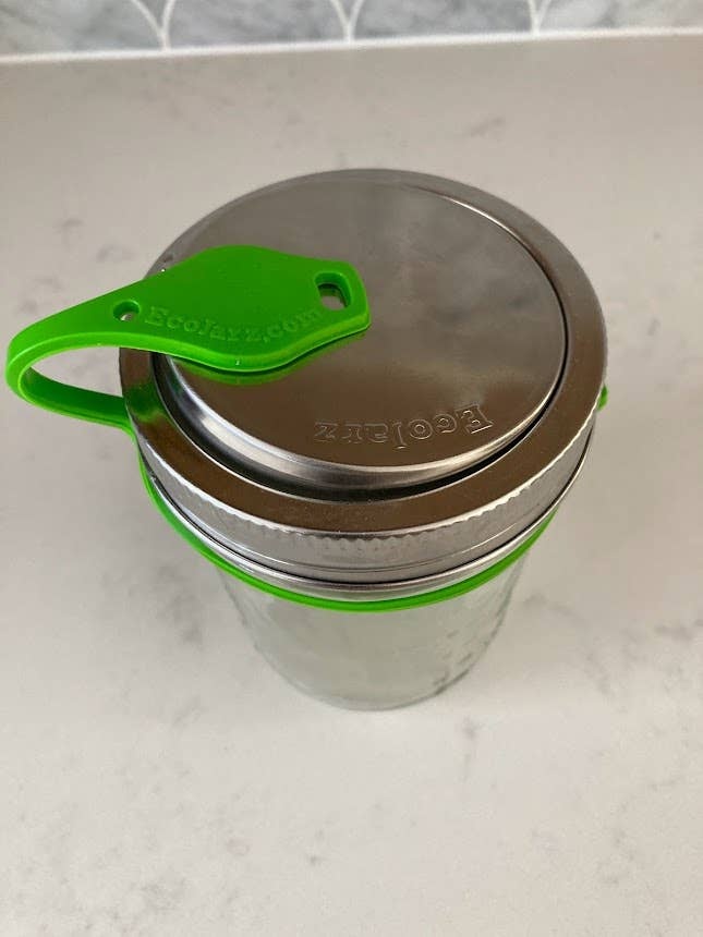 EcoJarz - Stainless Steel Wide Mouth Drinking Lid (with pop-top) - image 2
