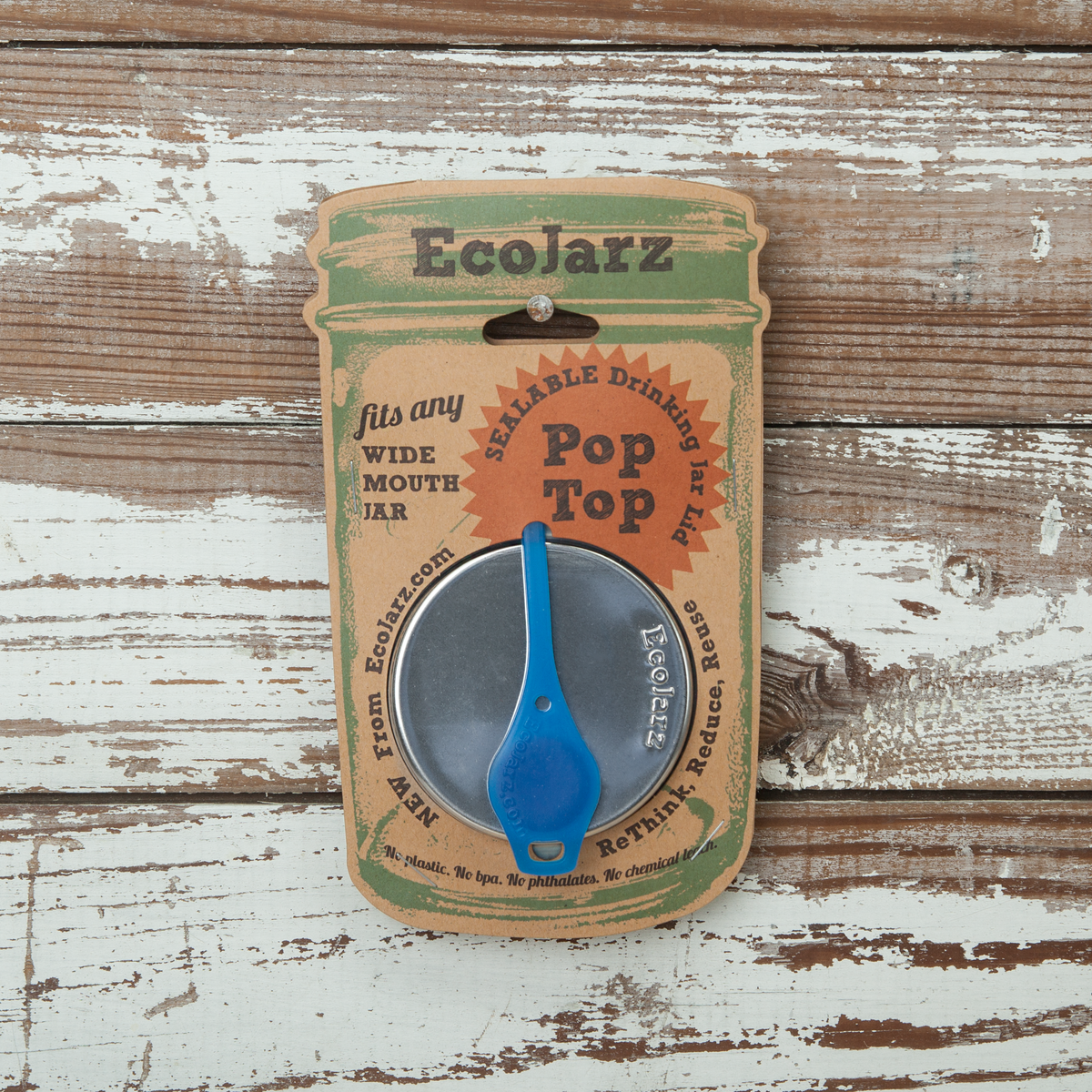 EcoJarz - Stainless Steel Wide Mouth Drinking Lid (with pop-top) - image 6