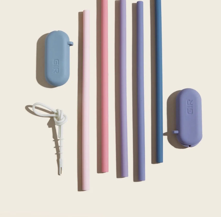 Gir - Platinum Silicone Straws and Accessories, Sold Individually platinum-cured