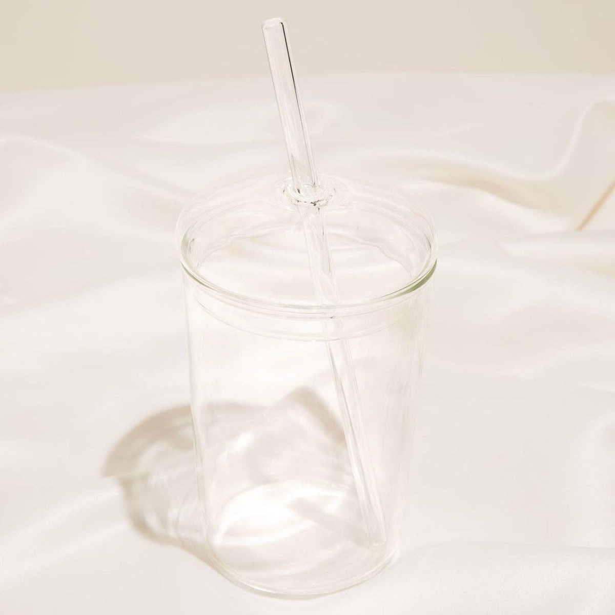 Kessellate - Dome Lid Glass Tumbler with straw*** reusable - image 2
