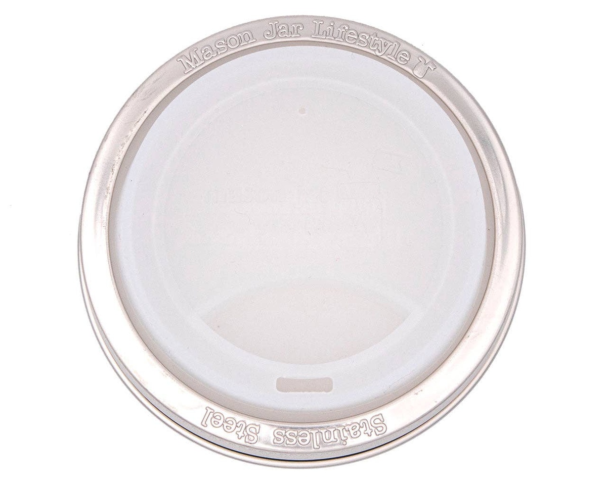 Mason Jar Lifestyle - Silicone Drinking Lid with Stainless Steel Band for Jars bpa-free - image 18
