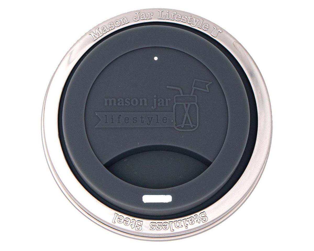 Mason Jar Lifestyle - Silicone Drinking Lid with Stainless Steel Band for Jars bpa-free - image 17