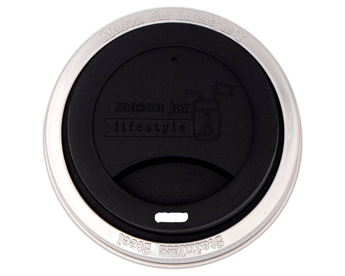 Mason Jar Lifestyle - Silicone Drinking Lid with Stainless Steel Band for Jars bpa-free - image 25