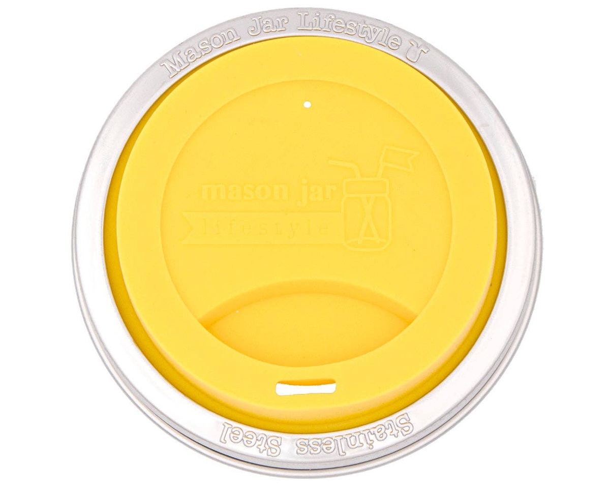 Mason Jar Lifestyle - Silicone Drinking Lid with Stainless Steel Band for Jars bpa-free - image 20