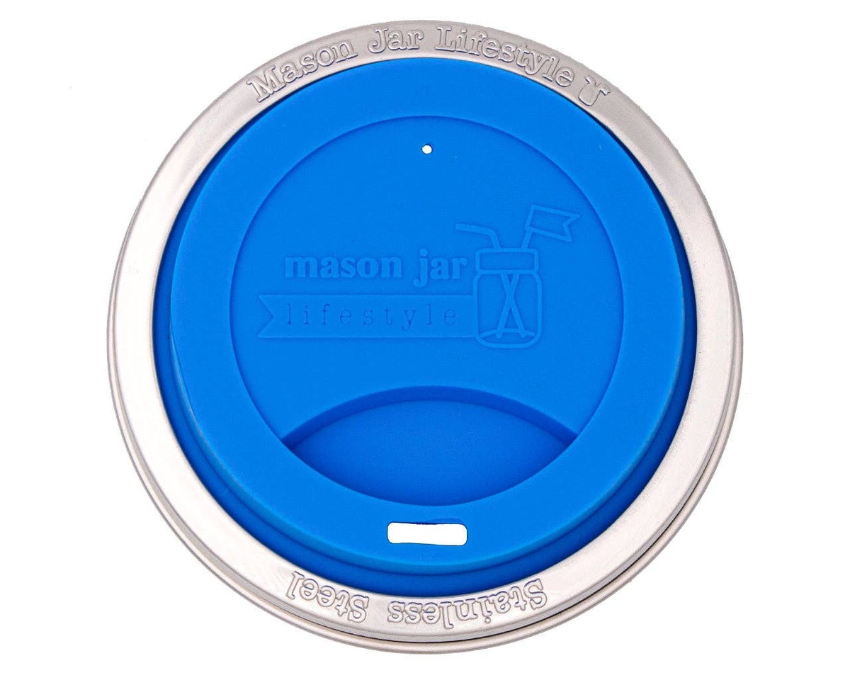 Mason Jar Lifestyle - Silicone Drinking Lid with Stainless Steel Band for Jars bpa-free - image 16