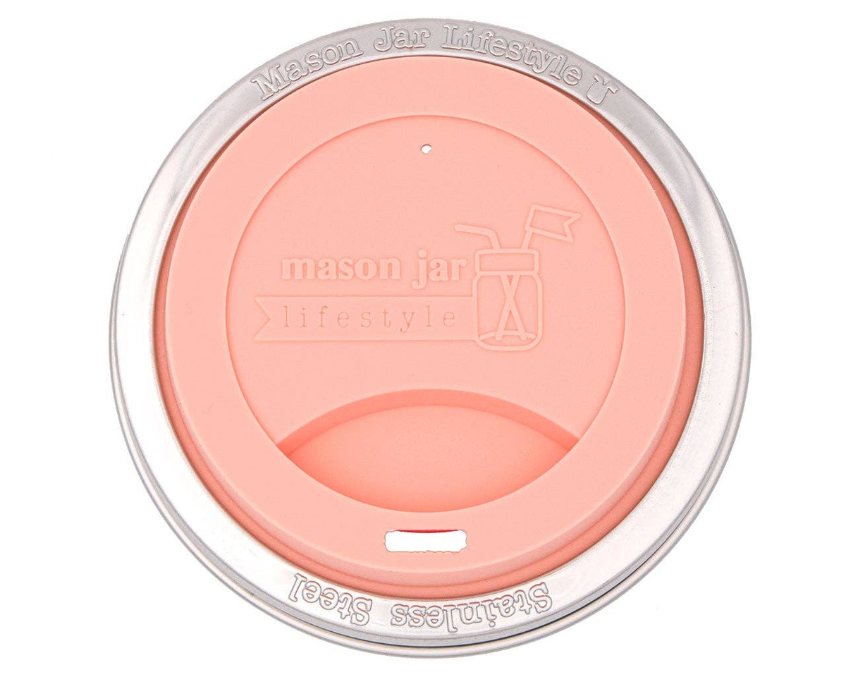 Mason Jar Lifestyle - Silicone Drinking Lid with Stainless Steel Band for Jars bpa-free - image 19