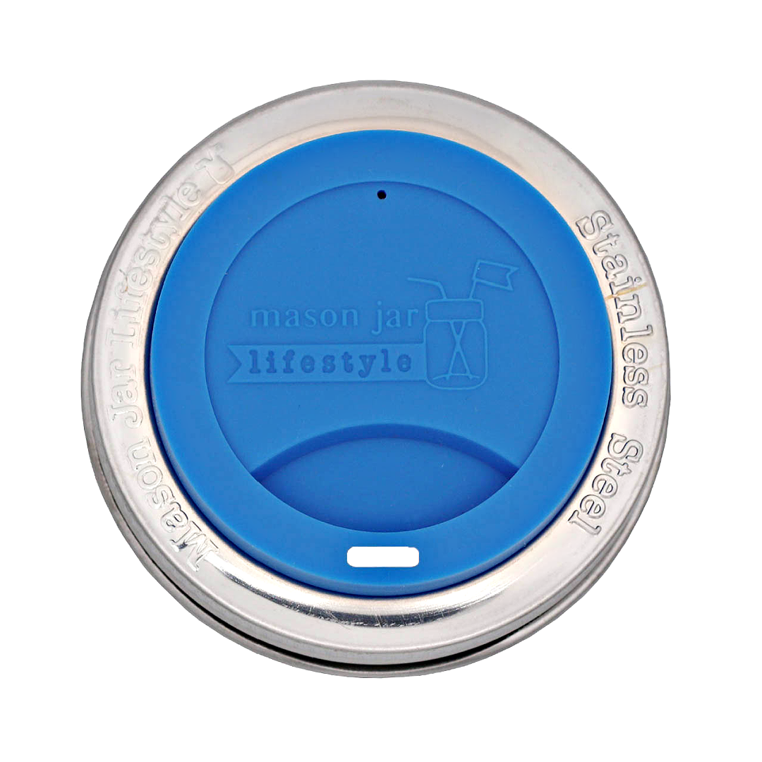 Mason Jar Lifestyle - Silicone Drinking Lid with Stainless Steel Band for Jars bpa-free - image 29
