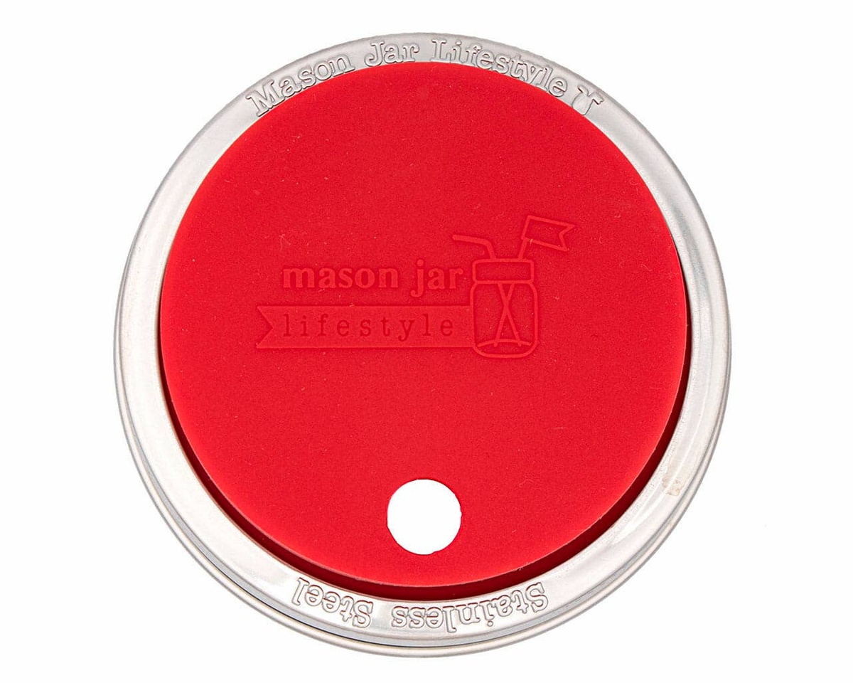 Mason Jar Lifestyle - Silicone Straw Hole Tumbler Lid with Stainless Steel Band for Mason Jars lfgb-certified - image 26