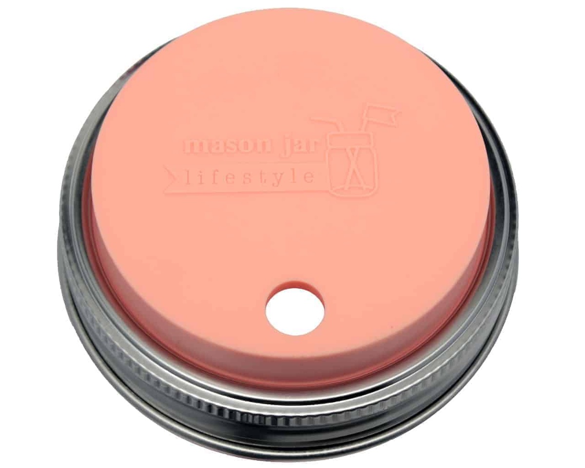 Mason Jar Lifestyle - Silicone Straw Hole Tumbler Lid with Stainless Steel Band for Mason Jars lfgb-certified - image 30