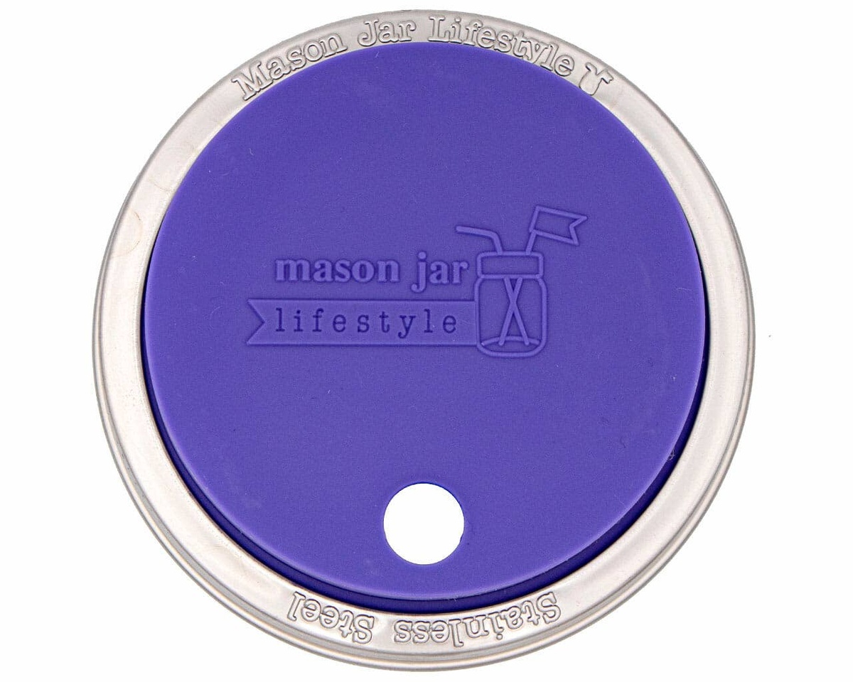 Mason Jar Lifestyle - Silicone Straw Hole Tumbler Lid with Stainless Steel Band for Mason Jars lfgb-certified - image 32