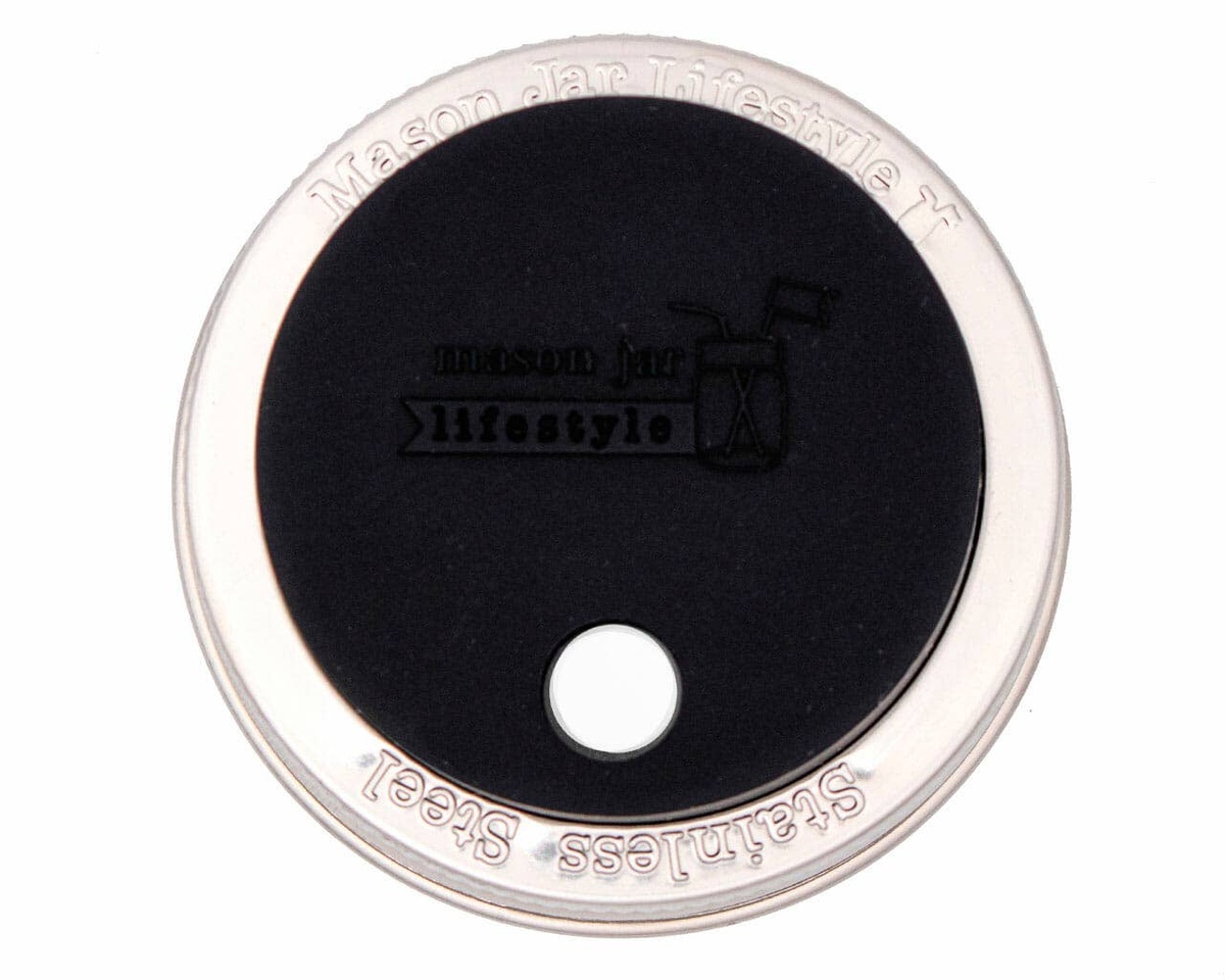 Mason Jar Lifestyle - Silicone Straw Hole Tumbler Lid with Stainless Steel Band for Mason Jars lfgb-certified - image 12