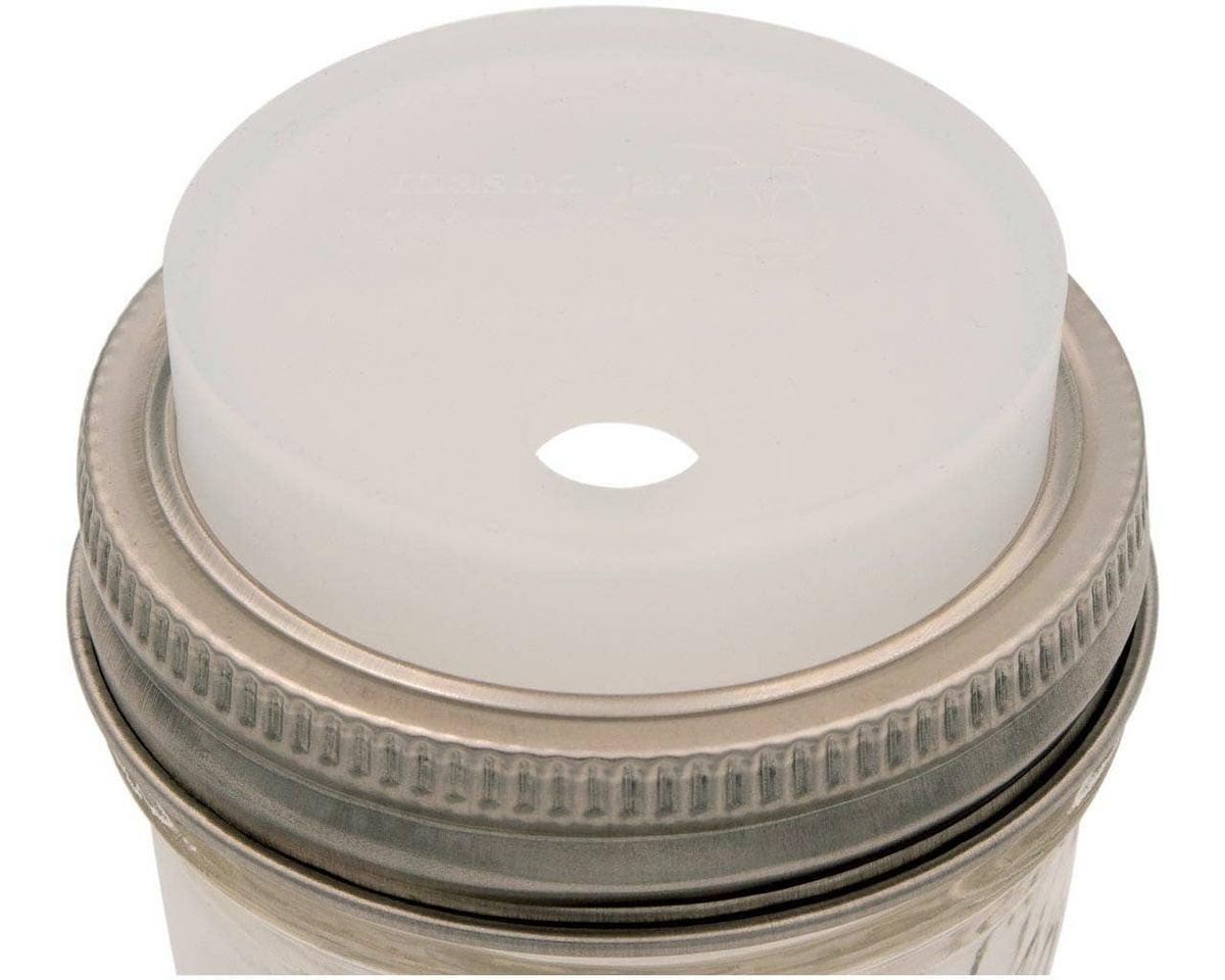 Mason Jar Lifestyle - Silicone Straw Hole Tumbler Lid with Stainless Steel Band for Mason Jars lfgb-certified - image 27
