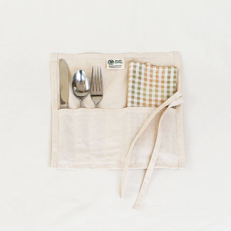 Simple Ecology - Organic Cotton Utensil Wrap gots-certified organic cotton fabric