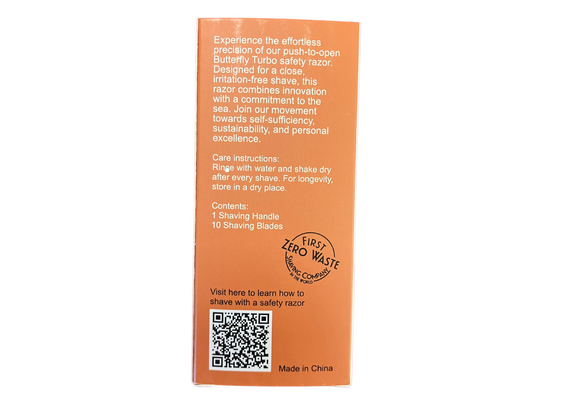 Albatross Designs – Butterfly Turbo Safety Razor 860007951190 Albatross Designs - Butterfly Turbo Safety Razor plastic-free - image 3
