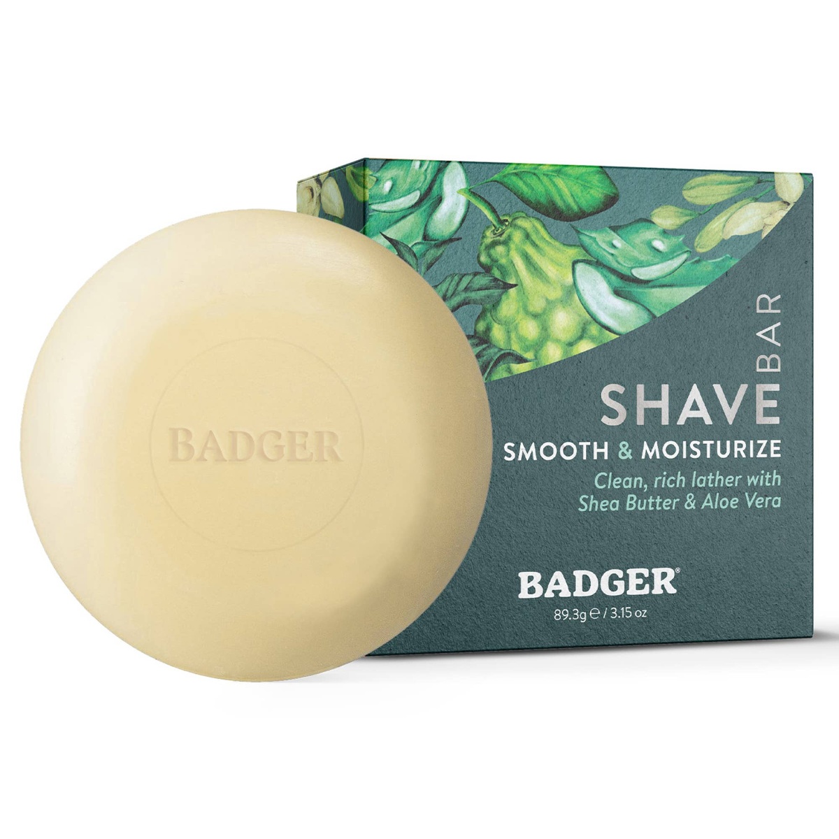 Badger - Shave Bar, Organic Moisturizing Shave Soap organic ingredients incl