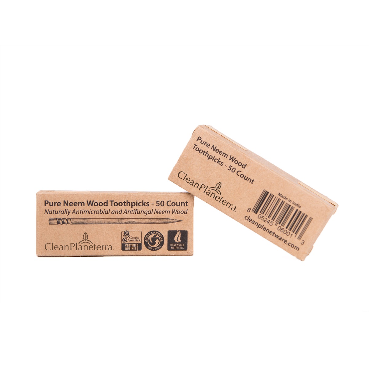 Brush with Bamboo - Pure Neem Wood Toothpicks - 50 count - image 2