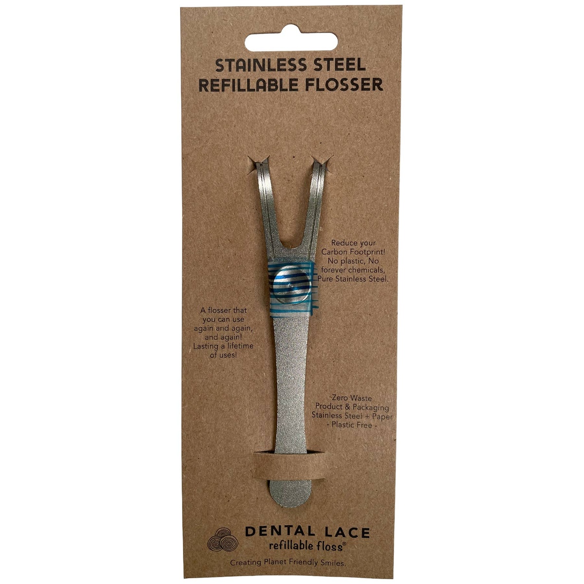 Dental Lace - Stainless Steel Refillable Flosser
