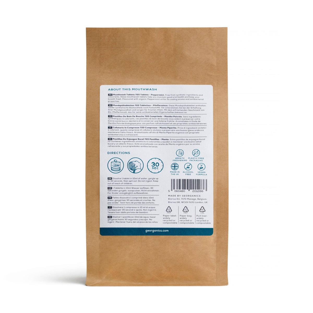 Georganics - Mouthwash Tablets (Jars and Pouches) compostable - image 3