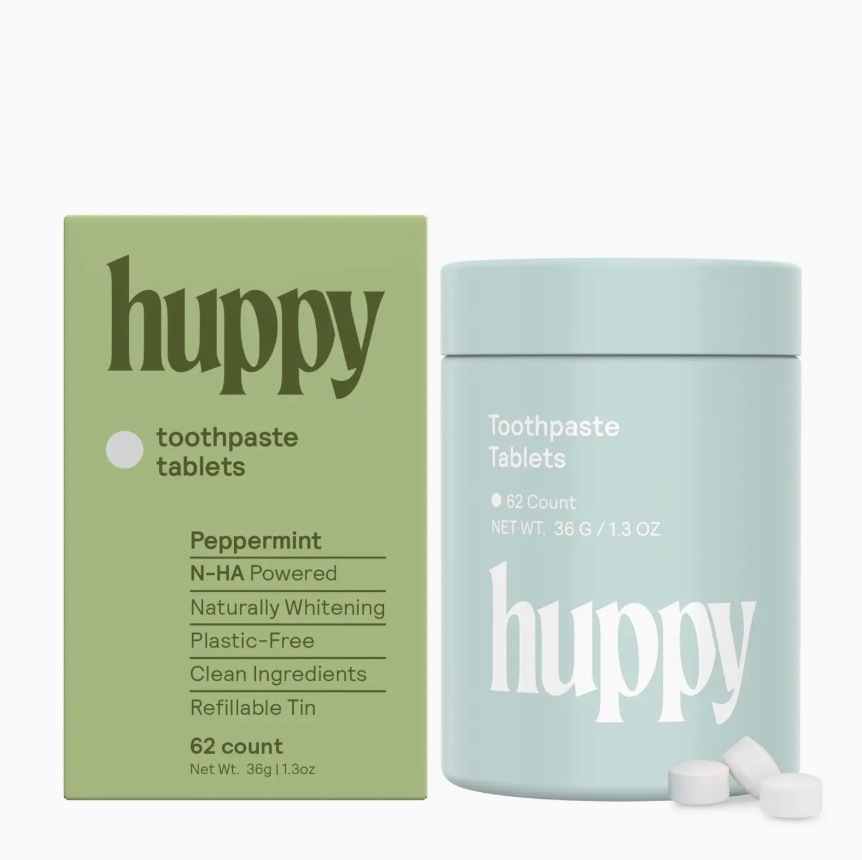 Huppy - Fluoride-Free Pre-Filled Toothpaste Tablets (62-count) refillable - image 9