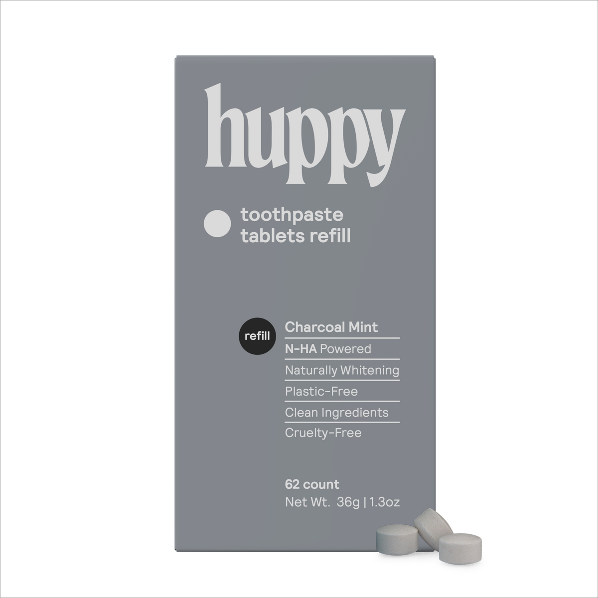 Huppy - Fluoride-Free Pre-Filled Toothpaste Tablets (62-count) refillable - image 5