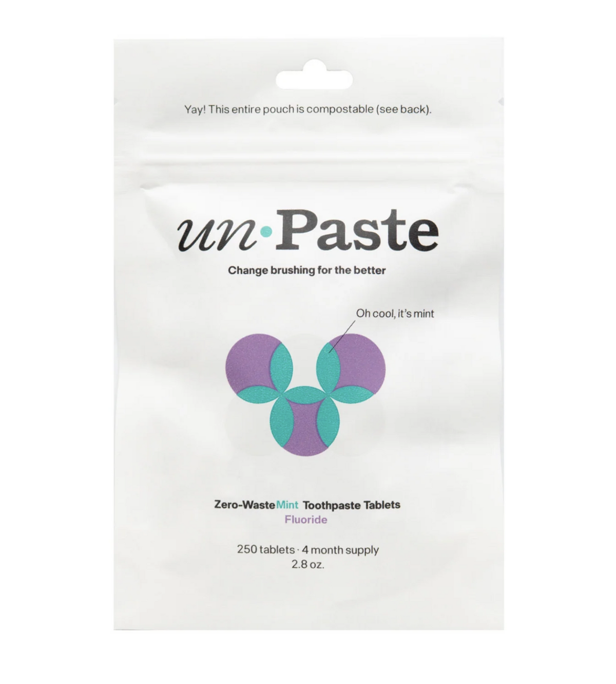 Unpaste - Fluoride Toothpaste Tablets - Mint organic menthol - image 4