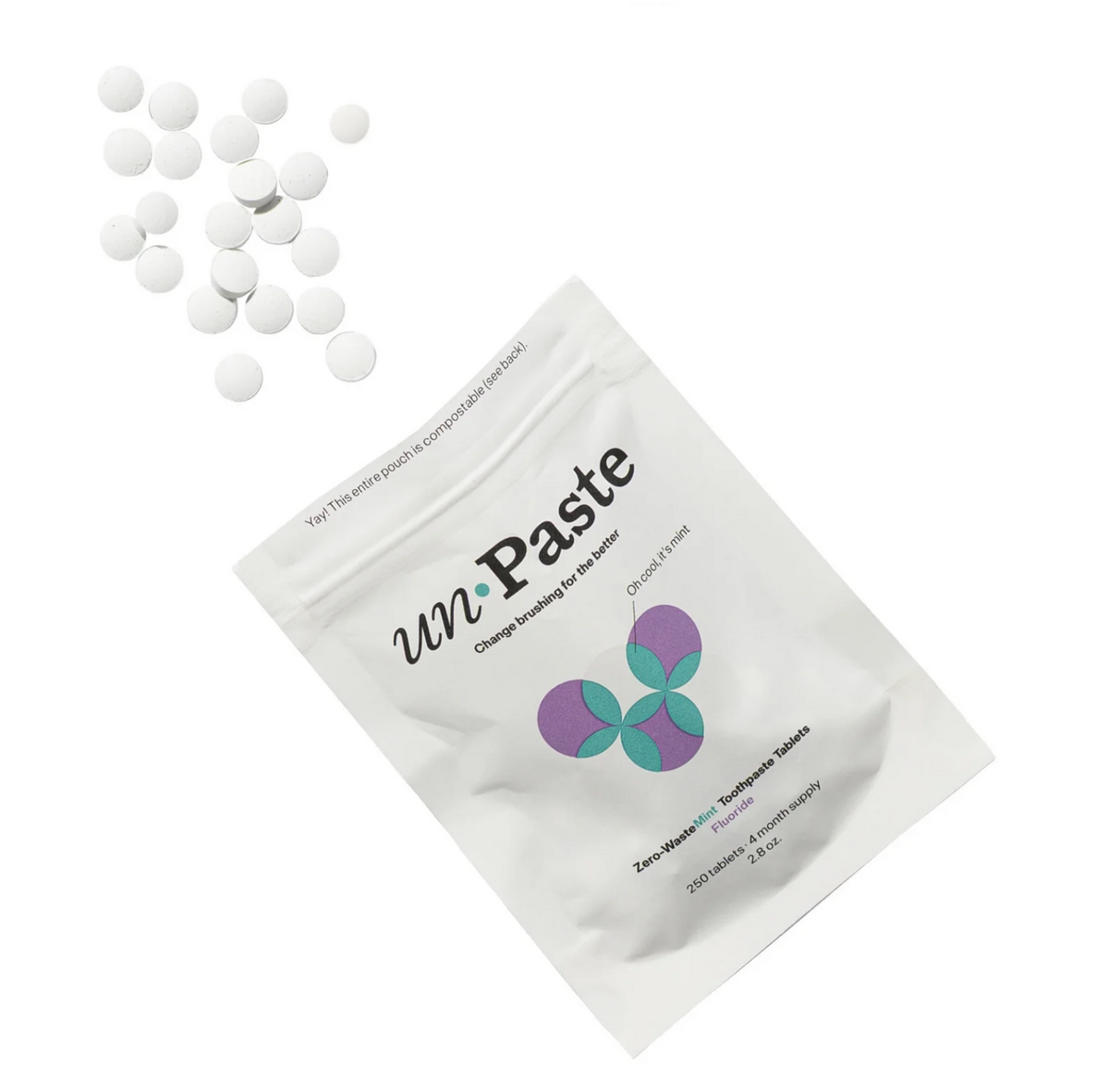Unpaste - Fluoride Toothpaste Tablets - Mint organic menthol - image 6