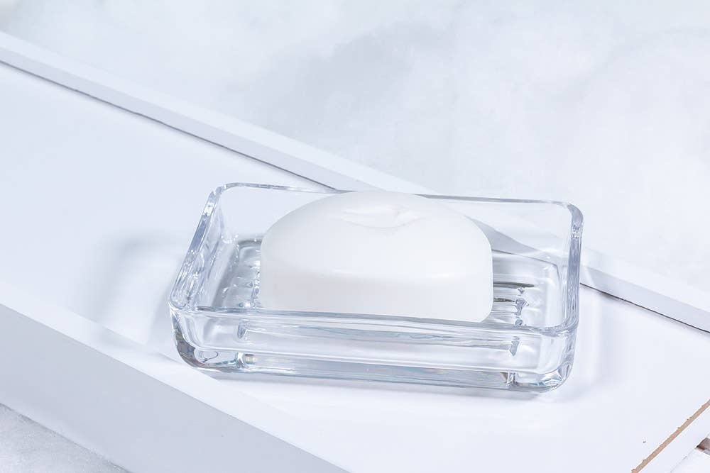 Abbott - Classic Glass Rectangle Soap Dish clear glass - image 3