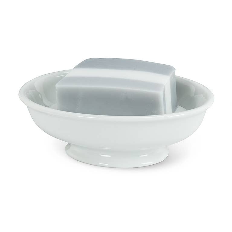 Abbott - Porcelain Soap Dish with Strainer classic white porcelain - image 3