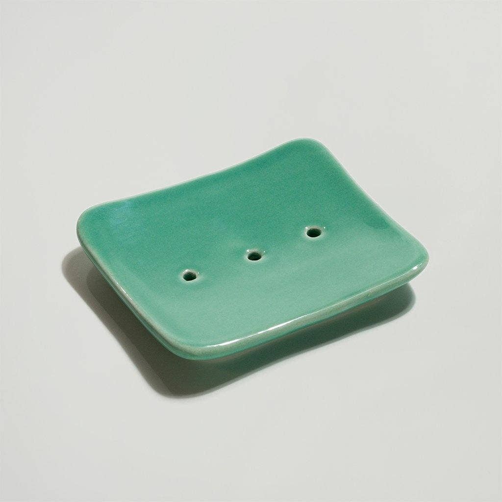 BANYÔ – Handmade ceramic soap dish small: Mint 0201A05 BanyÔ - Handmade ceramic soap dish small: Mint - image 3