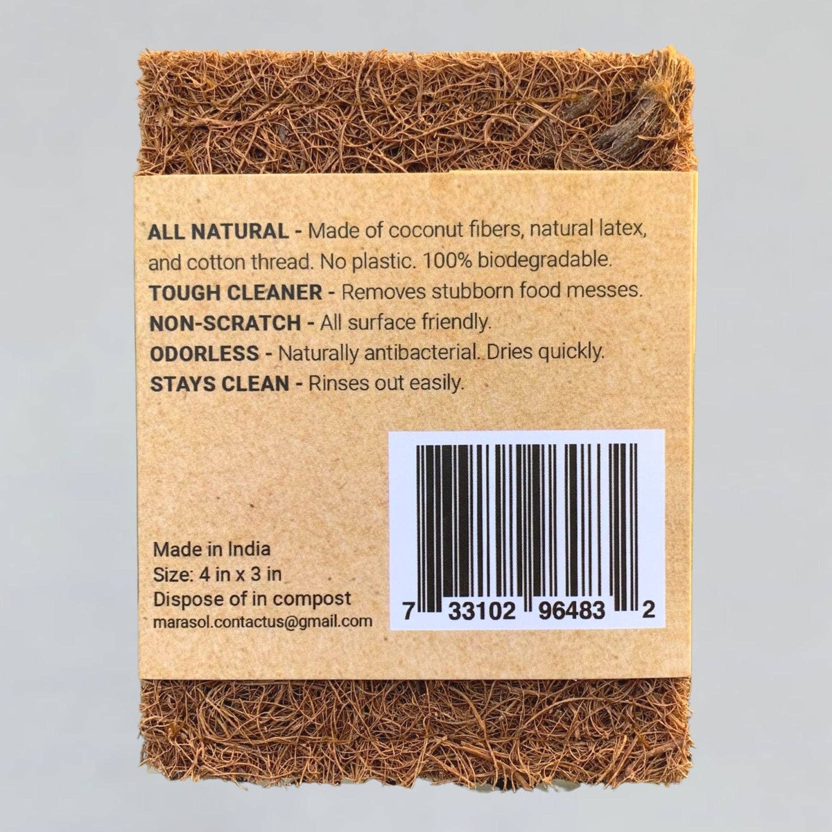 Marasol – Coconut Fiber Scrub Pad, Soap Rest (2-Pack) Marasol - Coconut Fiber Scrub Pad, Soap Rest (2-Pack) coconut husk fiber - image 3