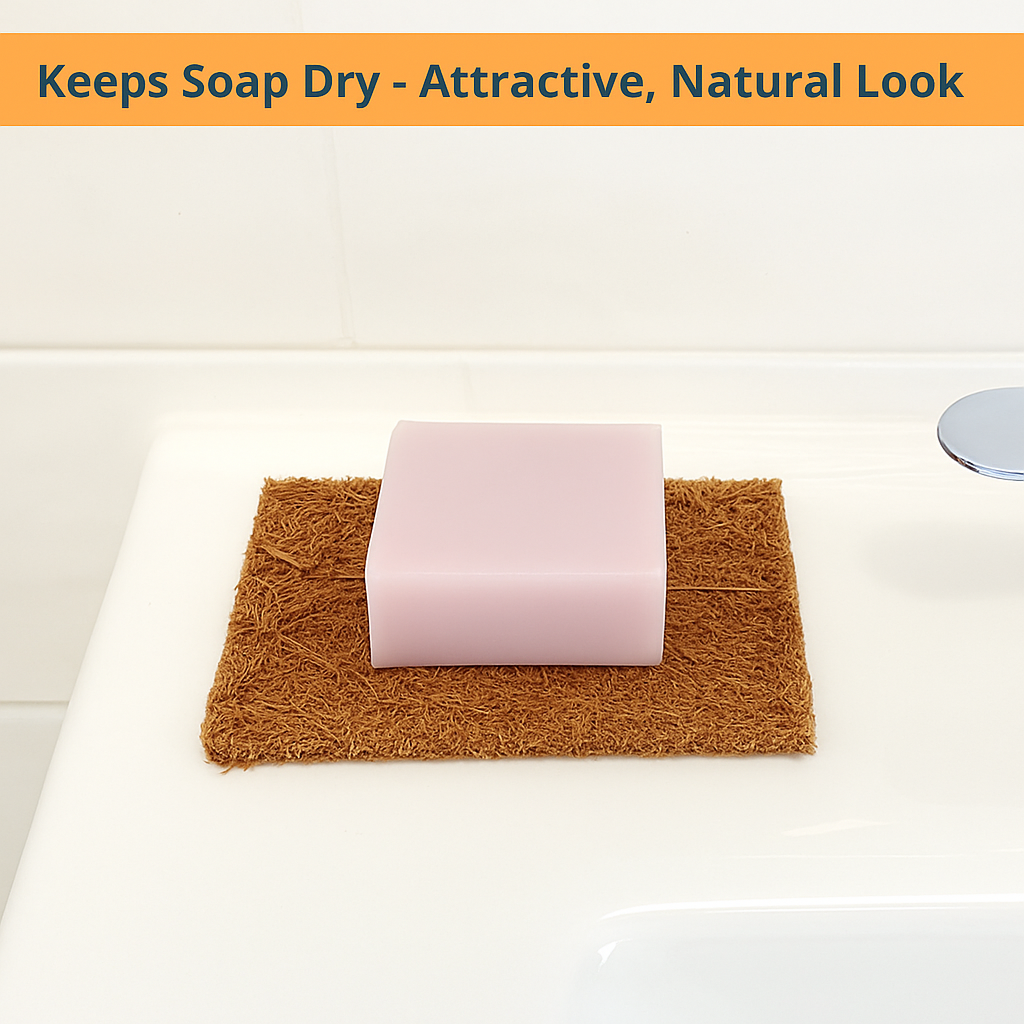 Marasol – Coconut Fiber Scrub Pad, Soap Rest (2-Pack) Marasol - Coconut Fiber Scrub Pad, Soap Rest (2-Pack) coconut husk fiber - image 8