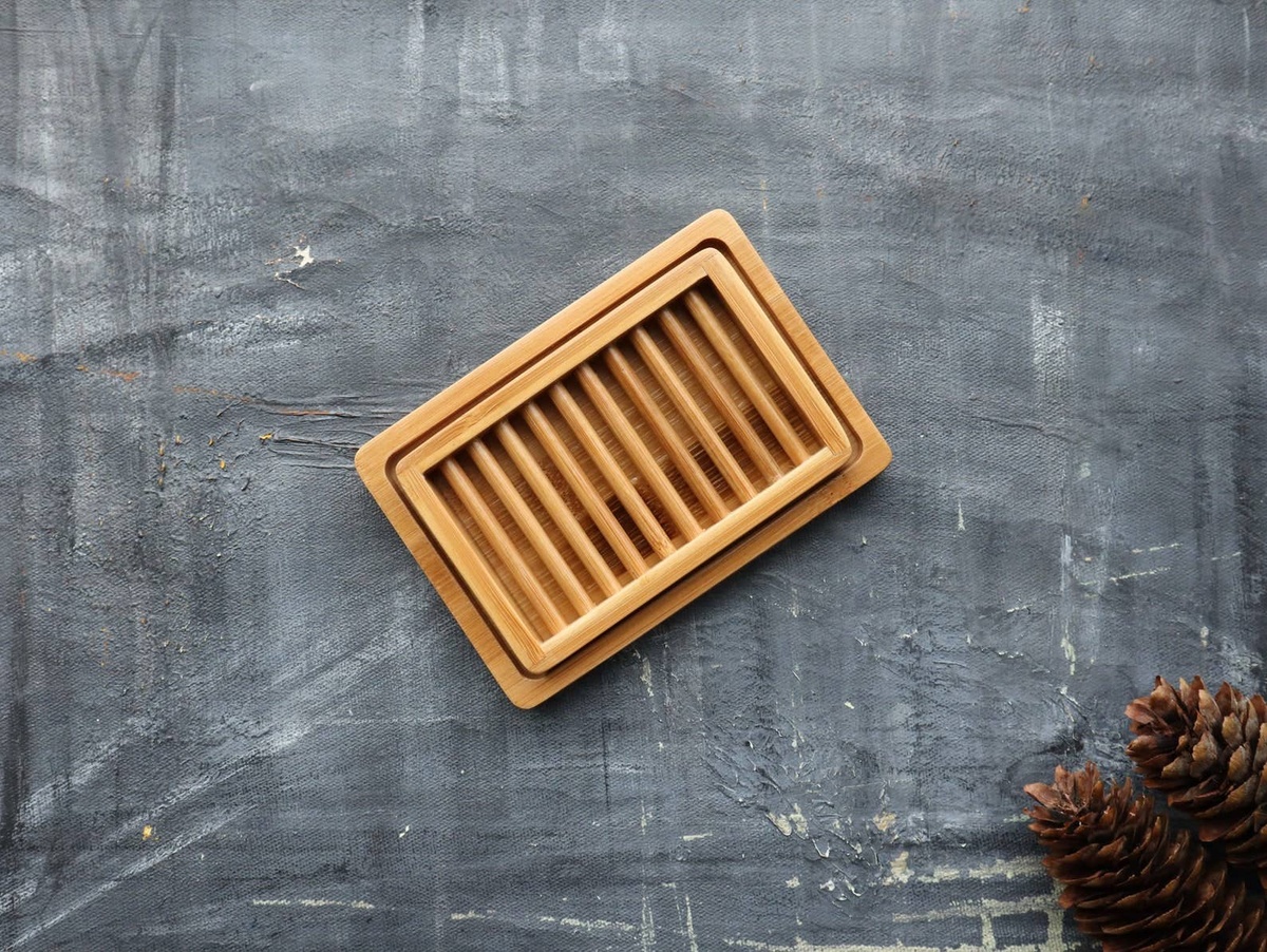 Plantish - Dual-layer Bamboo Soap Dish plastic-free