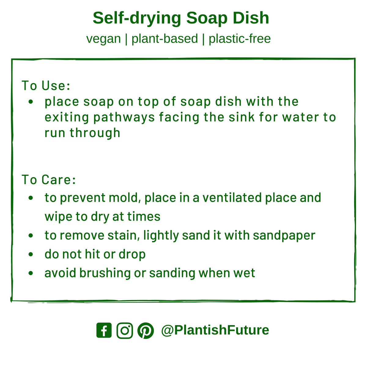 Plantish – Self-drying Soap Dish BSSDSPDHSC Plantish - Self-drying Soap Dish plant-based - image 8