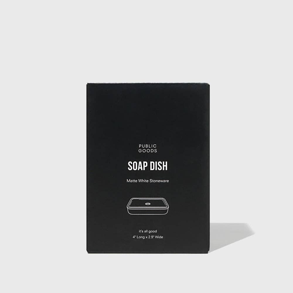 Public Goods – Self-Draining Stoneware Soap Dish 810049447137 Public Goods - Self-Draining Stoneware Soap Dish plastic-free - image 6