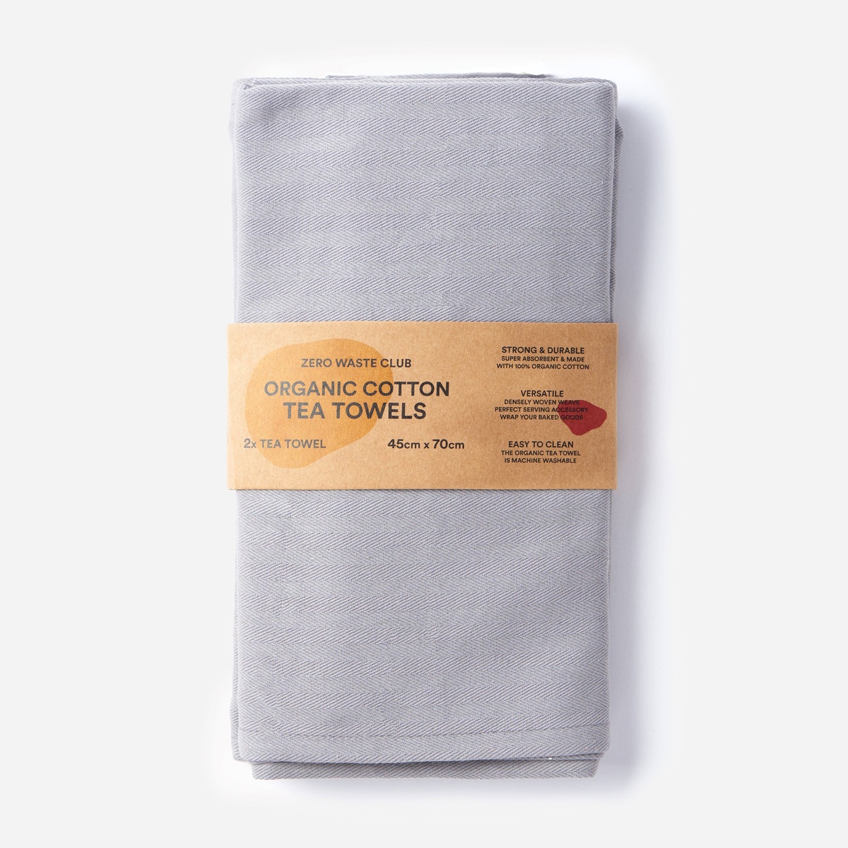 Zero Waste Club – Organic Cotton Tea Towels (Pack of 2) Zero Waste Club - Organic Cotton Tea Towels (Pack of 2) polyester - image 6